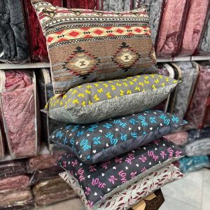 بالشت کرک + روبالشتی مخمل فروش عمده